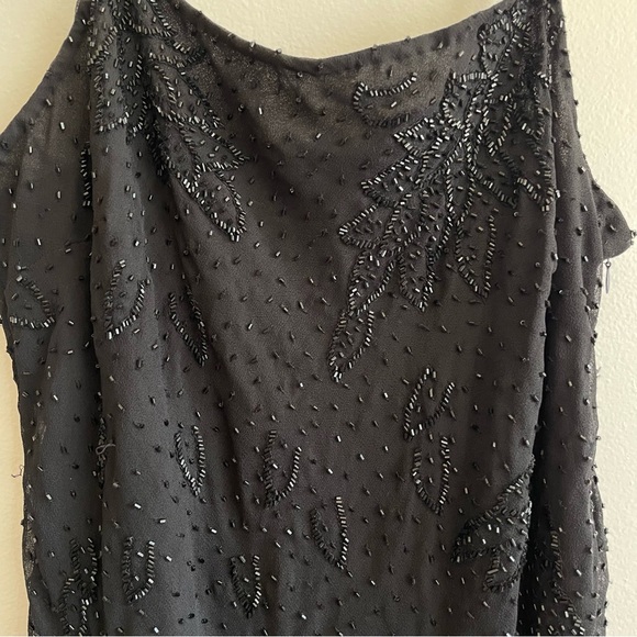 Vintage beaded whimsigoth dress asymmetric tiered fairy dark grunge witchy goth - Picture 11 of 16